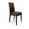 Lote de 2 sillas BELLA de color marron casta&ntilde;o y el asiento de color marr&oacute;n oscuro