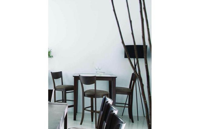 Lote de 2 sillas de bar / cocina / comedor CRESENT � color wenge