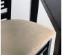 Lote de 2 sillas de bar Ellen de roble macizo y de color wenge y con asiento de color claro