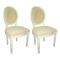 Lote de 2 sillas de cocina / comedor MEDAILLON � color blanco