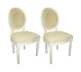 Lote de 2 sillas de cocina / comedor MEDAILLON � color blanco