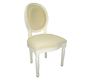 Lote de 2 sillas de cocina / comedor MEDAILLON � color blanco