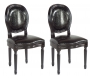Lote de 2 sillas de cocina / comedor MEDAILLON � color negro