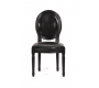 Lote de 2 sillas de cocina / comedor MEDAILLON � color negro