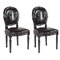 Lote de 2 sillas de cocina / comedor MEDAILLON � color negro