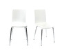 Lote de 2 sillas de dise&ntilde;o color blanco NELLY