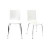 Lote de 2 sillas de dise&ntilde;o color blanco NELLY