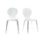 Lote de 2 sillas de dise&ntilde;o color blanco NEW ABIGAIL