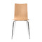 Lote de 2 sillas de dise&ntilde;o color madera natural ELLA