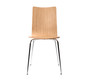 Lote de 2 sillas de dise&ntilde;o color madera natural ELLA