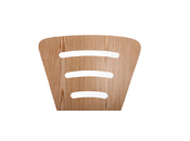 Lote de 2 sillas de dise&ntilde;o color madera natural oscura LENA