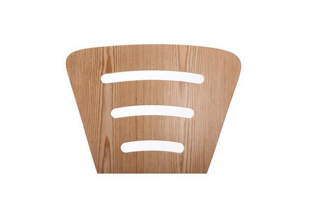 Lote de 2 sillas de dise&ntilde;o color madera natural oscura LENA