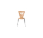 Lote de 2 sillas de dise&ntilde;o color madera natural oscura LENA