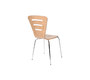 Lote de 2 sillas de dise&ntilde;o color madera natural oscura LENA