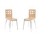 Lote de 2 sillas de dise&ntilde;o color madera natural TARA