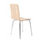 Lote de 2 sillas de dise&ntilde;o color madera natural TARA