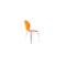 Lote de 2 sillas de dise&ntilde;o color naranja NEW ABIGAIL