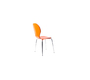 Lote de 2 sillas de dise&ntilde;o color naranja NEW ABIGAIL