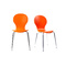 Lote de 2 sillas de dise&ntilde;o color naranja NEW ABIGAIL