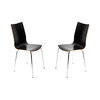 Lote de 2 sillas de dise&ntilde;o color negro ELLA