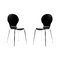 Lote de 2 sillas de dise&ntilde;o color negro NEW ABIGAIL