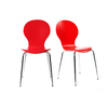 Lote de 2 sillas de dise&ntilde;o color rojo NEW ABIGAIL