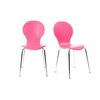 Lote de 2 sillas de dise&ntilde;o color rosa NEW ABIGAIL