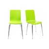 Lote de 2 sillas de dise&ntilde;o color verde manzana NELLY