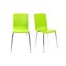 Lote de 2 sillas de dise&ntilde;o color verde manzana NELLY