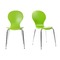 Lote de 2 sillas de dise&ntilde;o color verde manzana NEW ABIGAIL