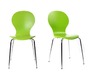 Lote de 2 sillas de dise&ntilde;o color verde manzana NEW ABIGAIL