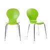 Lote de 2 sillas de dise&ntilde;o color verde manzana NEW ABIGAIL