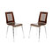 Lote de 2 sillas de dise&ntilde;o de madera color chocolate y negro ZENIA