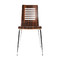 Lote de 2 sillas de dise&ntilde;o de madera color chocolate y negro ZENIA