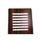 Lote de 2 sillas de dise&ntilde;o de madera color chocolate y negro ZENIA