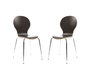 Lote de 2 sillas de dise&ntilde;o de madera marr&oacute;n oscuro NEW ABIGAIL