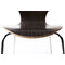 Lote de 2 sillas de dise&ntilde;o de madera marr&oacute;n oscuro NEW ABIGAIL