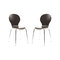Lote de 2 sillas de dise&ntilde;o de madera marr&oacute;n oscuro NEW ABIGAIL
