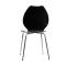 Lote de 2 sillas de dise&ntilde;o para cocina blancas/negras AVA