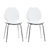 Lote de 2 sillas de dise&ntilde;o para cocina blancas/negras AVA