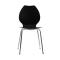Lote de 2 sillas de dise&ntilde;o para cocina negras/blancas AVA