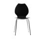 Lote de 2 sillas de dise&ntilde;o para cocina negras/blancas AVA