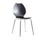 Lote de 2 sillas de dise&ntilde;o para cocina negras/blancas AVA