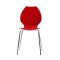 Lote de 2 sillas de dise&ntilde;o para cocina rojas/blancas AVA