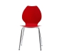 Lote de 2 sillas de dise&ntilde;o para cocina rojas/blancas AVA