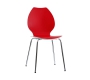 Lote de 2 sillas de dise&ntilde;o para cocina rojas/blancas AVA