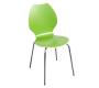 Lote de 2 sillas de dise&ntilde;o para cocina verdes/blancas AVA