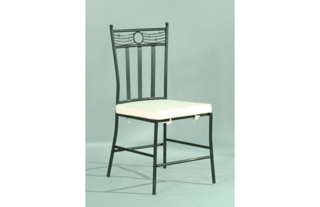 Lote de 2 sillas de sal&oacute;n / de comedor FLORE de acero