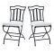 Lote de 2 sillas de sal&oacute;n / de comedor FLORENCE de acero
