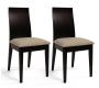 Lote de 2 sillas EVA de roble malayo de color wenge